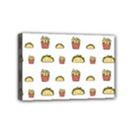 Fries Taco Pattern Fast Food Mini Canvas 6  x 4  (Stretched)