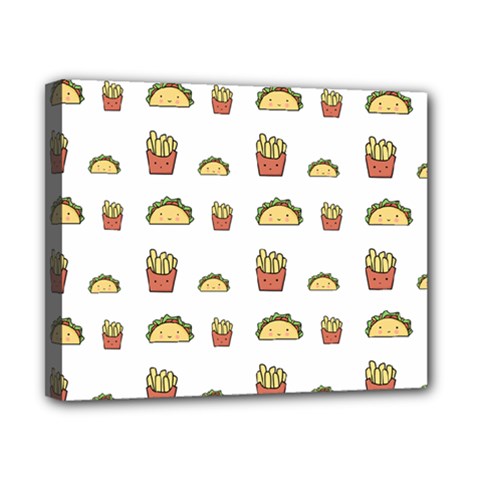 Fries Taco Pattern Fast Food Canvas 10  x 8  (Stretched) from ArtsNow.com