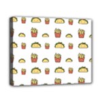 Fries Taco Pattern Fast Food Canvas 10  x 8  (Stretched)