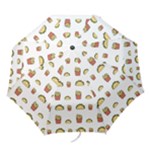 Fries Taco Pattern Fast Food Folding Umbrellas