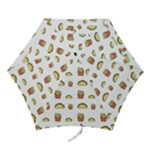 Fries Taco Pattern Fast Food Mini Folding Umbrellas