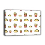 Fries Taco Pattern Fast Food Deluxe Canvas 18  x 12  (Stretched)