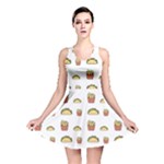 Fries Taco Pattern Fast Food Reversible Skater Dress