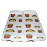 Fries Taco Pattern Fast Food Fitted Sheet (Queen Size)