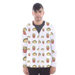 Fries Taco Pattern Fast Food Men s Hooded Windbreaker