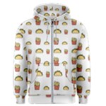 Fries Taco Pattern Fast Food Men s Zipper Hoodie
