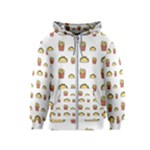 Fries Taco Pattern Fast Food Kids  Zipper Hoodie