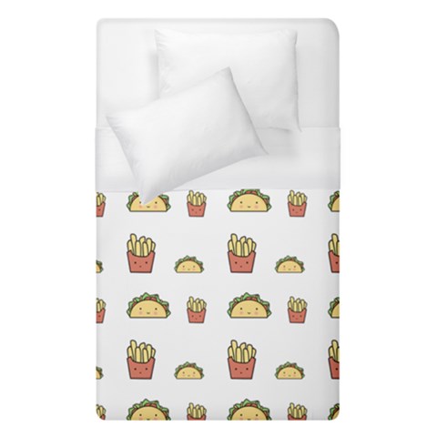Fries Taco Pattern Fast Food Duvet Cover (Single Size) from ArtsNow.com