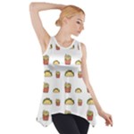 Fries Taco Pattern Fast Food Side Drop Tank Tunic