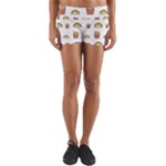 Fries Taco Pattern Fast Food Yoga Shorts