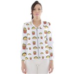 Fries Taco Pattern Fast Food Women s Windbreaker