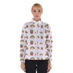Fries Taco Pattern Fast Food Women s Bomber Jacket