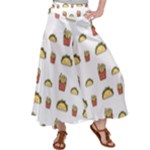 Fries Taco Pattern Fast Food Women s Satin Palazzo Pants
