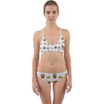 Fries Taco Pattern Fast Food Wrap Around Bikini Set