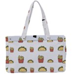 Fries Taco Pattern Fast Food Canvas Work Bag