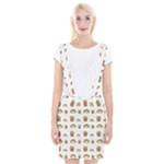 Fries Taco Pattern Fast Food Braces Suspender Skirt