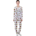 Fries Taco Pattern Fast Food Casual Jacket and Pants Set