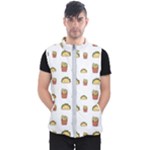 Fries Taco Pattern Fast Food Men s Puffer Vest