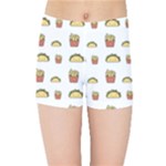 Fries Taco Pattern Fast Food Kids  Sports Shorts
