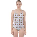 Fries Taco Pattern Fast Food Cut Out Top Tankini Set