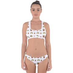 Fries Taco Pattern Fast Food Cross Back Hipster Bikini Set from ArtsNow.com