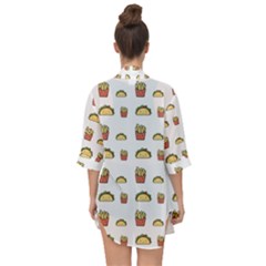 Open Front Chiffon Kimono 