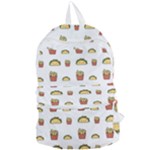 Fries Taco Pattern Fast Food Foldable Lightweight Backpack