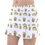 Fries Taco Pattern Fast Food Classic Tennis Skirt