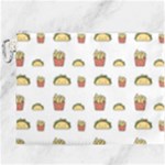 Fries Taco Pattern Fast Food Canvas Cosmetic Bag (XXXL)
