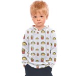 Fries Taco Pattern Fast Food Kids  Overhead Hoodie