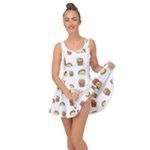 Fries Taco Pattern Fast Food Inside Out Casual Dress