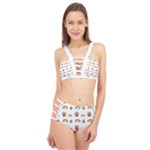 Fries Taco Pattern Fast Food Cage Up Bikini Set