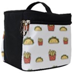 Fries Taco Pattern Fast Food Make Up Travel Bag (Big)