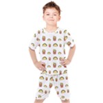 Fries Taco Pattern Fast Food Kids  T-Shirt and Shorts Set