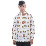 Fries Taco Pattern Fast Food Men s Front Pocket Pullover Windbreaker