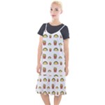 Fries Taco Pattern Fast Food Camis Fishtail Dress
