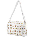 Fries Taco Pattern Fast Food Front Pocket Crossbody Bag