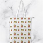 Fries Taco Pattern Fast Food Double Zip Up Tote Bag