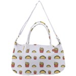 Fries Taco Pattern Fast Food Removable Strap Handbag