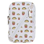 Fries Taco Pattern Fast Food Belt Pouch Bag (Large)