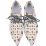 Fries Taco Pattern Fast Food Pointed Oxford Shoes