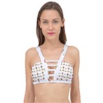 Fries Taco Pattern Fast Food Cage Up Bikini Top