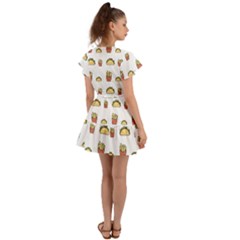 Flutter Sleeve Wrap Dress 