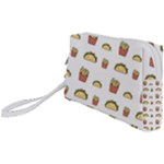 Fries Taco Pattern Fast Food Wristlet Pouch Bag (Small)