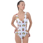 Fries Taco Pattern Fast Food Side Cut Out Swimsuit
