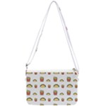 Fries Taco Pattern Fast Food Double Gusset Crossbody Bag