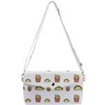 Fries Taco Pattern Fast Food Removable Strap Clutch Bag