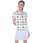 Fries Taco Pattern Fast Food Women s Polo T-Shirt