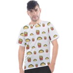Fries Taco Pattern Fast Food Men s Sport Top