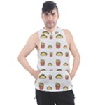 Fries Taco Pattern Fast Food Men s Sleeveless Hoodie